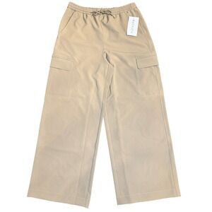 Athleta Promenade Cargo Pant Womens Medium Tan Wide Leg Quick Dry New 472171
